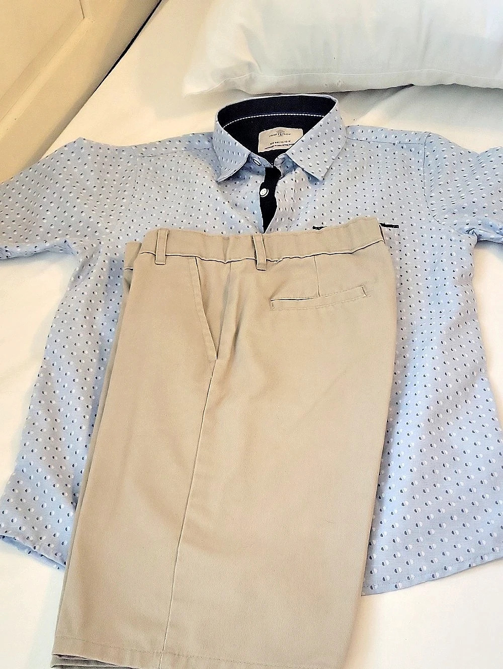 Nautica Boys Size 12 Blue Polka Dot Matching Set